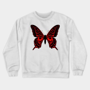 Red and black butterfly Crewneck Sweatshirt